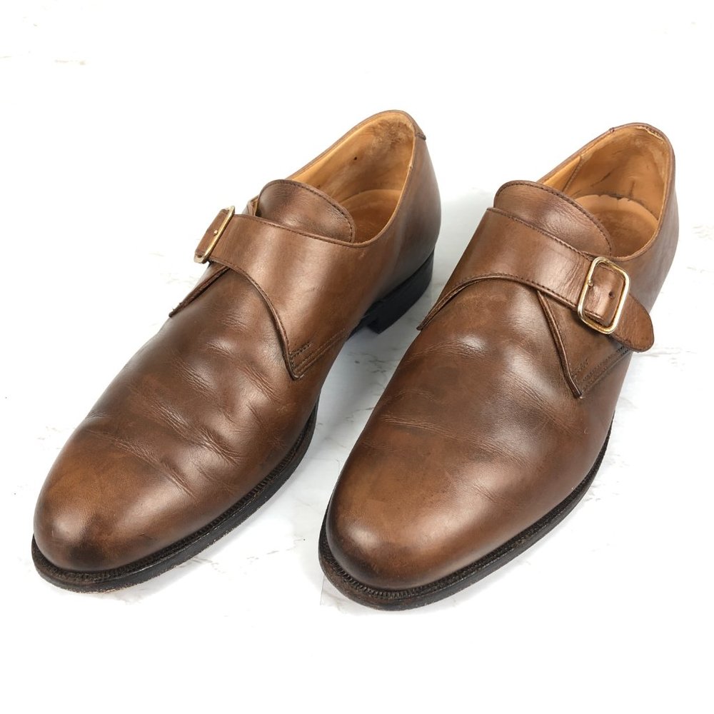 Peal & Co Brooks Brothers Monk Strap Leather Loafers Made In England
